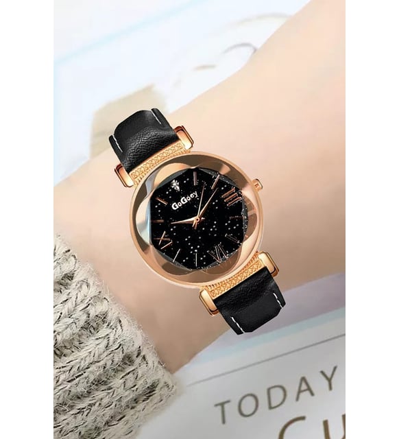 Gogoey Kadın Kol Saati Rose Gold Lüks Moda Şık Bayan Saat